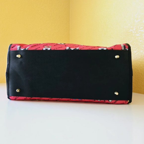 Betsey Johnson French Bulldog Weekender Duffel Travel Zip Carry-on Nylon Bag - Picture 9 of 15